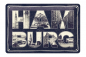 Preview: Blechschild Hamburg blau 1